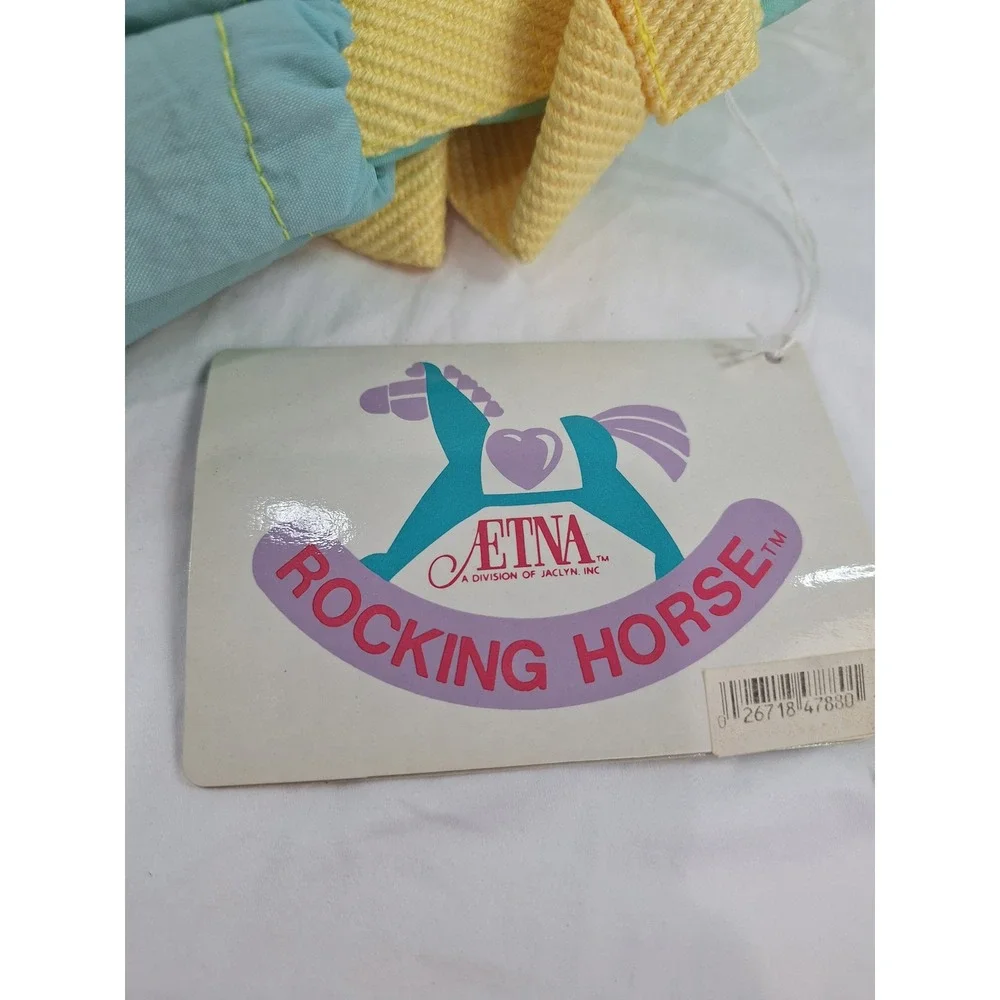 Vintage 90's Rocking Horse Jaclyn NWT Yellow Nylon Diaper Bag with Changing Pad